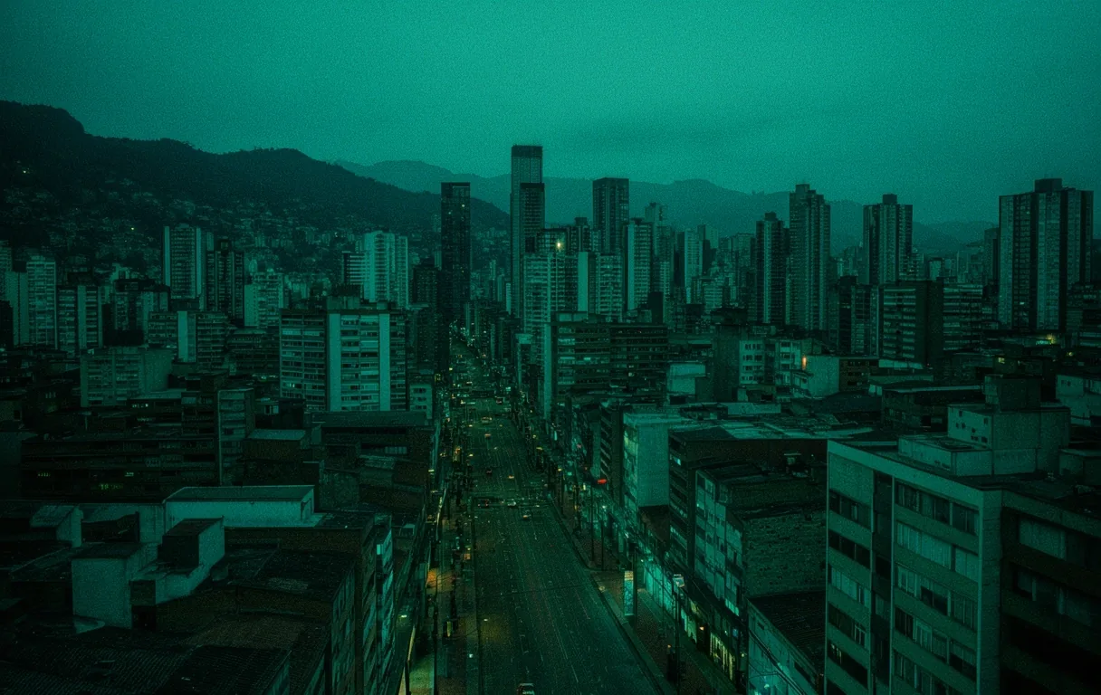 Panorama de Medellín al atardecer